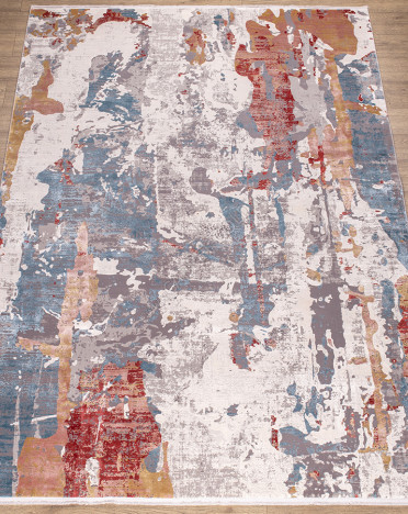 Ковер турецкий M313P Olimpos (Акрил, Эвкалиптовый шелк, голубой, кремовый)