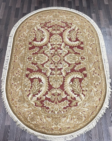 Ковер бельгийский 5010498620 KUNDUZ (Вискоза, бежевый, красный) овальный