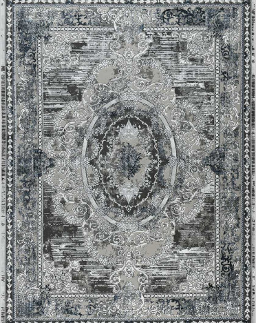 Ковер турецкий 51386A Nova Avalon (Полиэстер, серый, голубой)