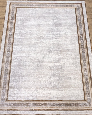 Ковер турецкий N916A Prado (Полиэстер, бежевый, серый)