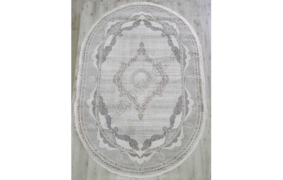 Турецкий ковер Amatis Lux 36564A OVAL L.BEIGE / BLUE