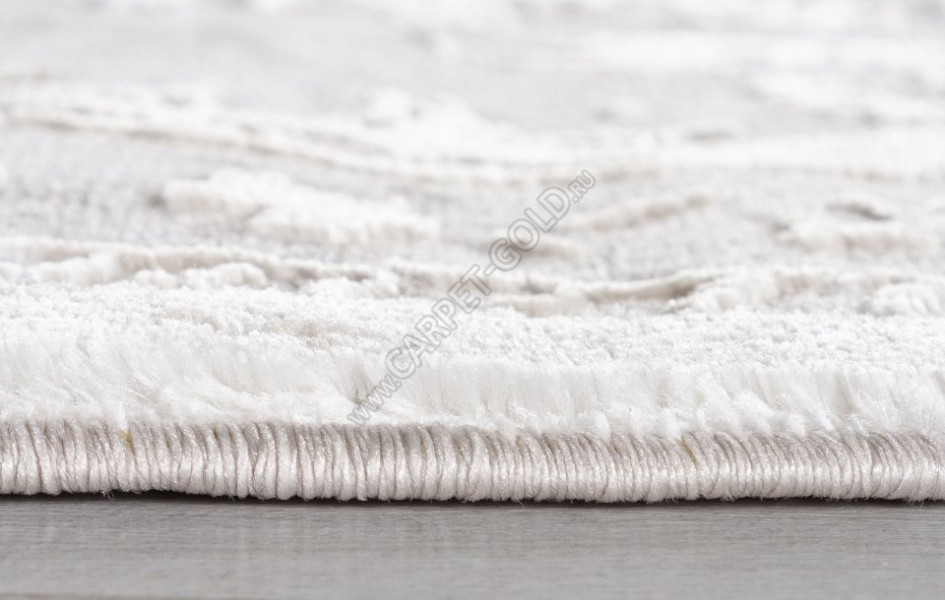 Ковер P0047 - WHITE / L.BEIGE - Овал - коллекция LUCCI