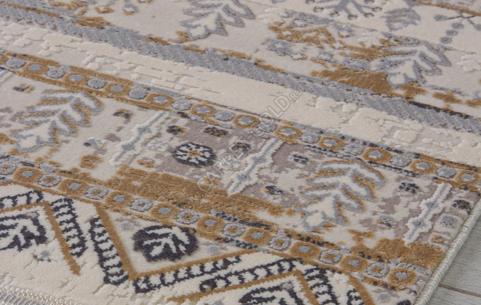 Ковер 00266 - GREY / BEIGE - Прямоугольник - коллекция DUBAI